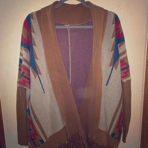 mustard colored cardigan